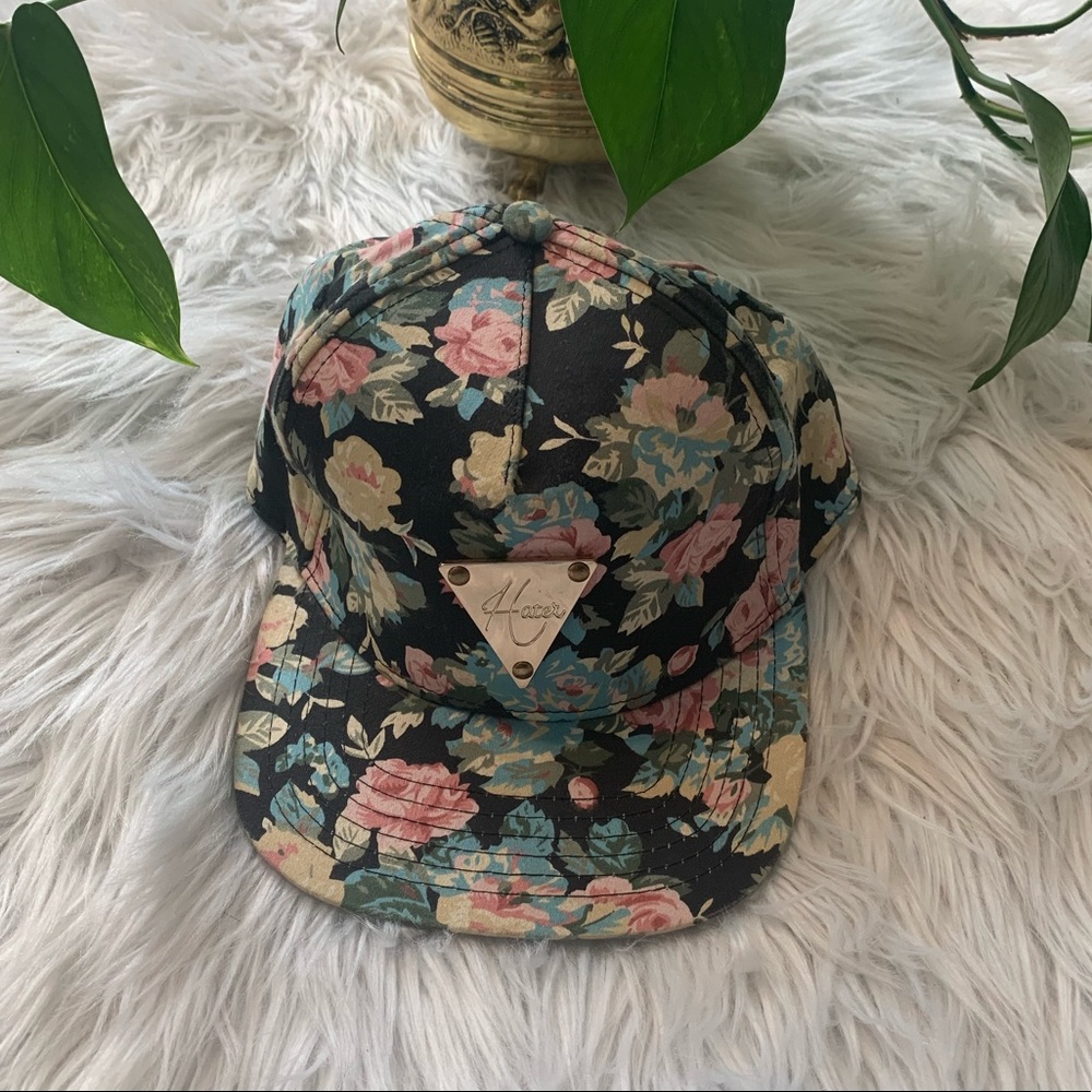 Vintage Hater Black & Floral SnapBack